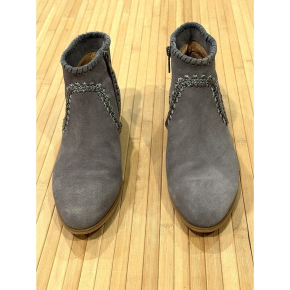 Jack Rogers Gemma Suede Ankle Booties, Gray, Size 7 M Stitched - Picture 5 of 11
